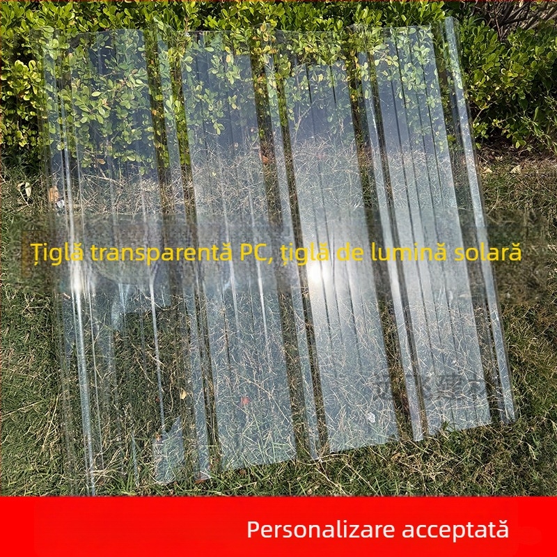 Panou ondulat transparent din PC policarbonat, tip 900, pentru acoperiș cu iluminare