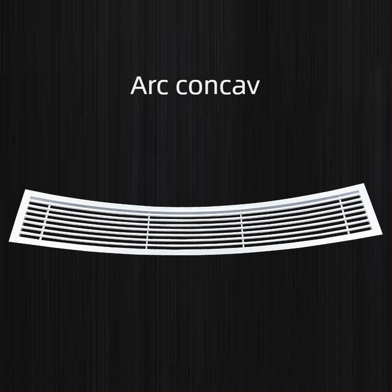 Orificiu de aer curbat din ABS, cu grilă din aliaj de aluminiu, pentru climatizare centrală