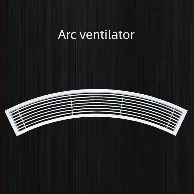Orificiu de aer curbat din ABS, cu grilă din aliaj de aluminiu, pentru climatizare centrală