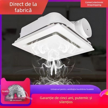 Northern Fir DDPQS01070 Ventilator de evacuare pentru tavan, baie și bucătărie, silențios și puternic