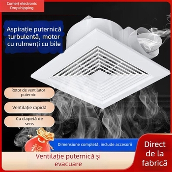 Northern Fir DDPQS01070 Ventilator de evacuare pentru tavan, baie și bucătărie, silențios și puternic