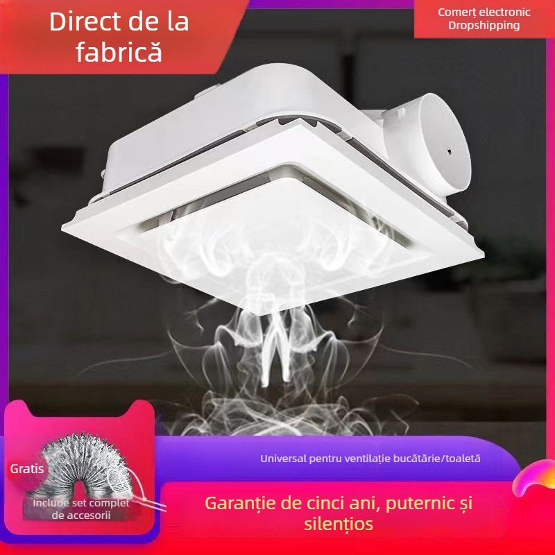 Northern Fir DDPQS01070 Ventilator de evacuare pentru tavan, baie și bucătărie, silențios și puternic