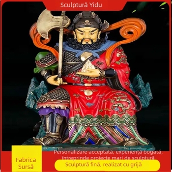 Statuie din cupru turnat a lui zeul muntelui, zeul focului, zeul pământului, Bodhisattva al zeului muntelui și statuie a lui Buddha din cupru pur
