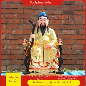Statuie din cupru turnat a lui zeul muntelui, zeul focului, zeul pământului, Bodhisattva al zeului muntelui și statuie a lui Buddha din cupru pur