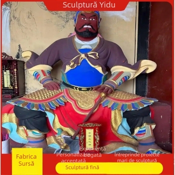 Statuie din cupru turnat a lui zeul muntelui, zeul focului, zeul pământului, Bodhisattva al zeului muntelui și statuie a lui Buddha din cupru pur