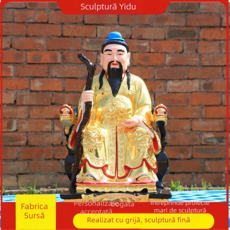 Statuie din cupru turnat a lui zeul muntelui, zeul focului, zeul pământului, Bodhisattva al zeului muntelui și statuie a lui Buddha din cupru pur