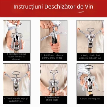 Deschizător de sticle de vin multifuncțional, pentru uz casnic și în ospitalitate