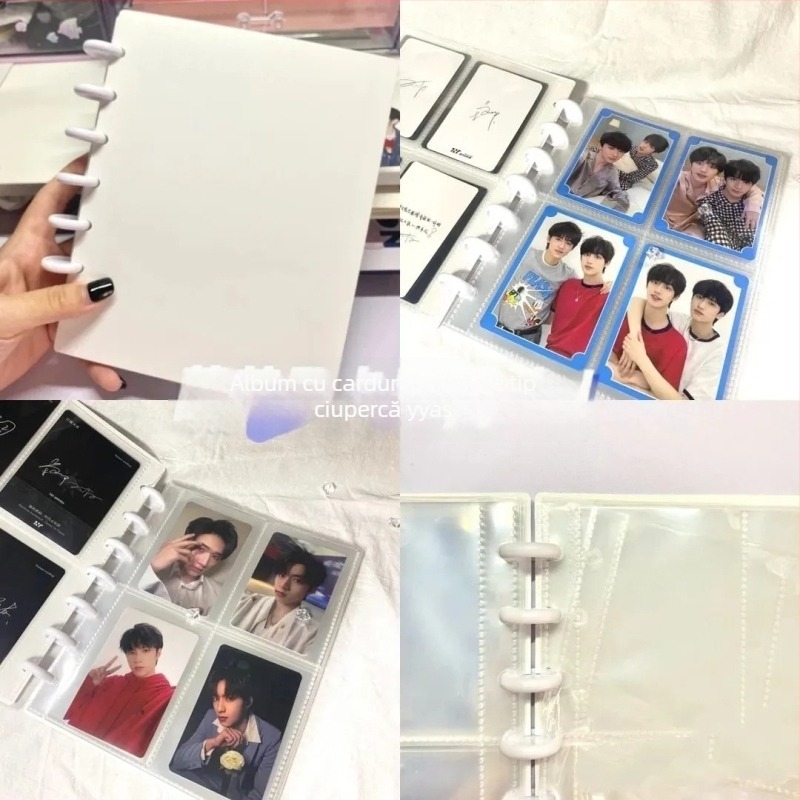 RINGNOTE Album idol cu carduri Polaroid de 3 inch – album foto cu pagini detașabile pentru colecționari fani