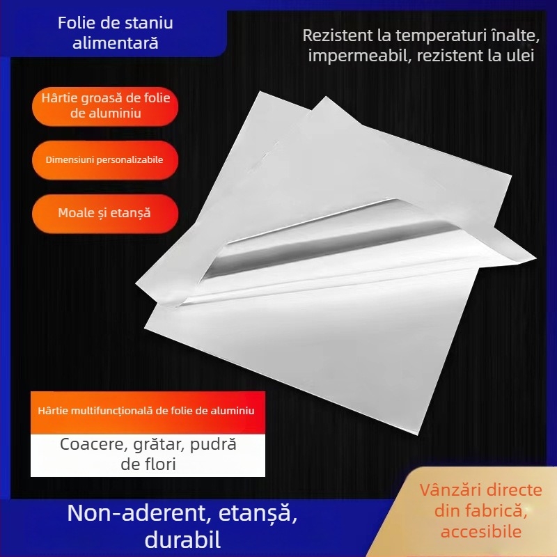 Folie de aluminiu pentru grătar, coacere și prăjire în aer