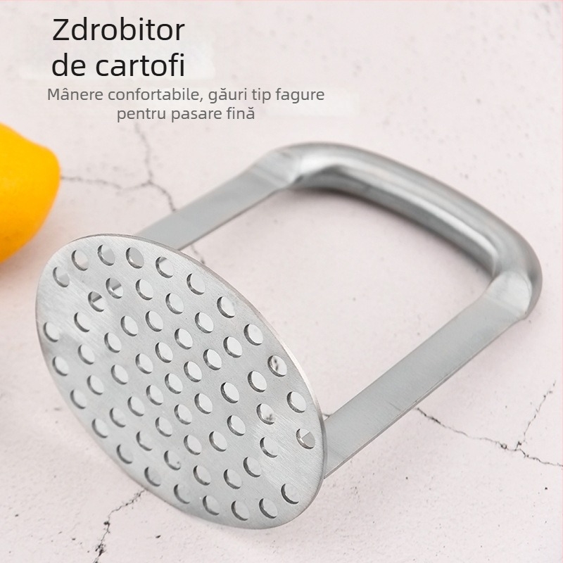 Zdrobitor de cartofi din oțel inoxidabil — zdrobitor manual pentru piure de bebeluși, uz casnic