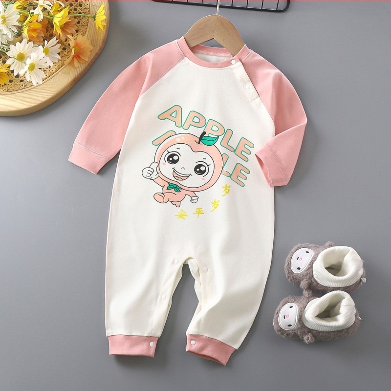 Salopetă pentru nou-născuți, din bumbac, mâneci lungi, unisex, primăvară și toamnă