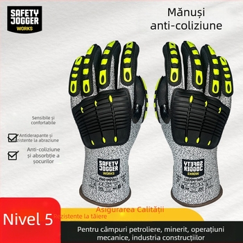 Mănuși Anti-Coliziune, Nivelul 5 Rezistență la Tăiere, Pentru Reparații Auto, Îngroșate, Rezistente la Uzură, Absorbante de Șocuri