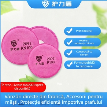 Filtru din cărbune activ pentru mască, filtrare praf și gaze, P1, compatibil cu măști 6200/6800/7502, material microfibră