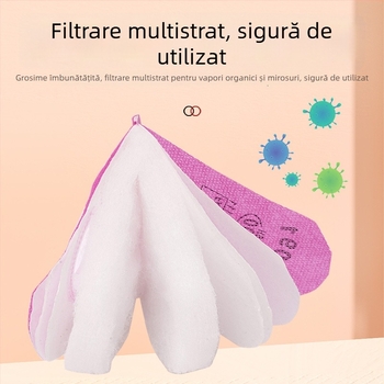 Filtru din cărbune activ pentru mască, filtrare praf și gaze, P1, compatibil cu măști 6200/6800/7502, material microfibră