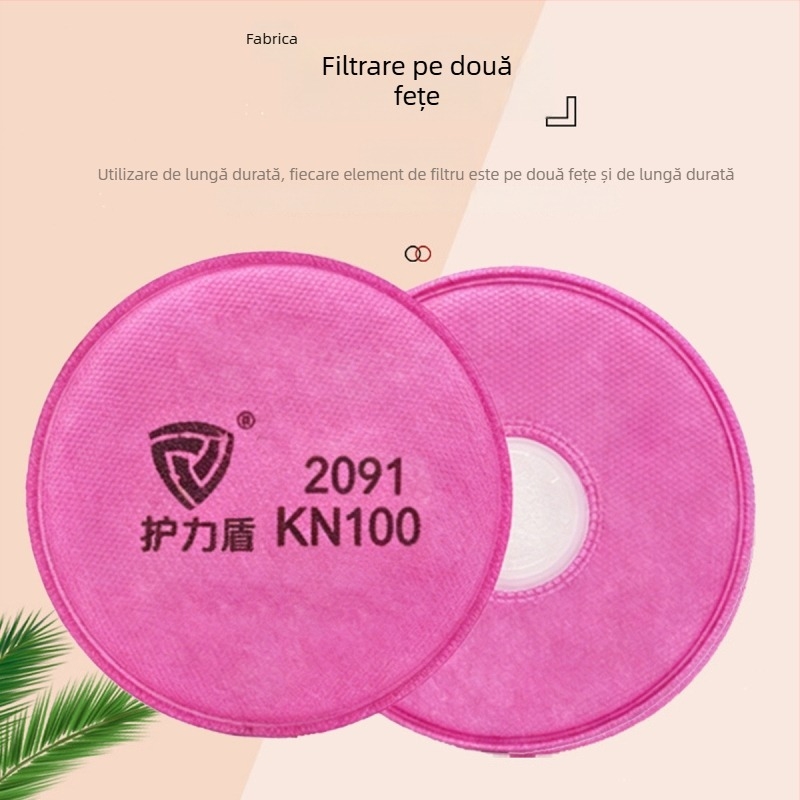 Filtru din cărbune activ pentru mască, filtrare praf și gaze, P1, compatibil cu măști 6200/6800/7502, material microfibră