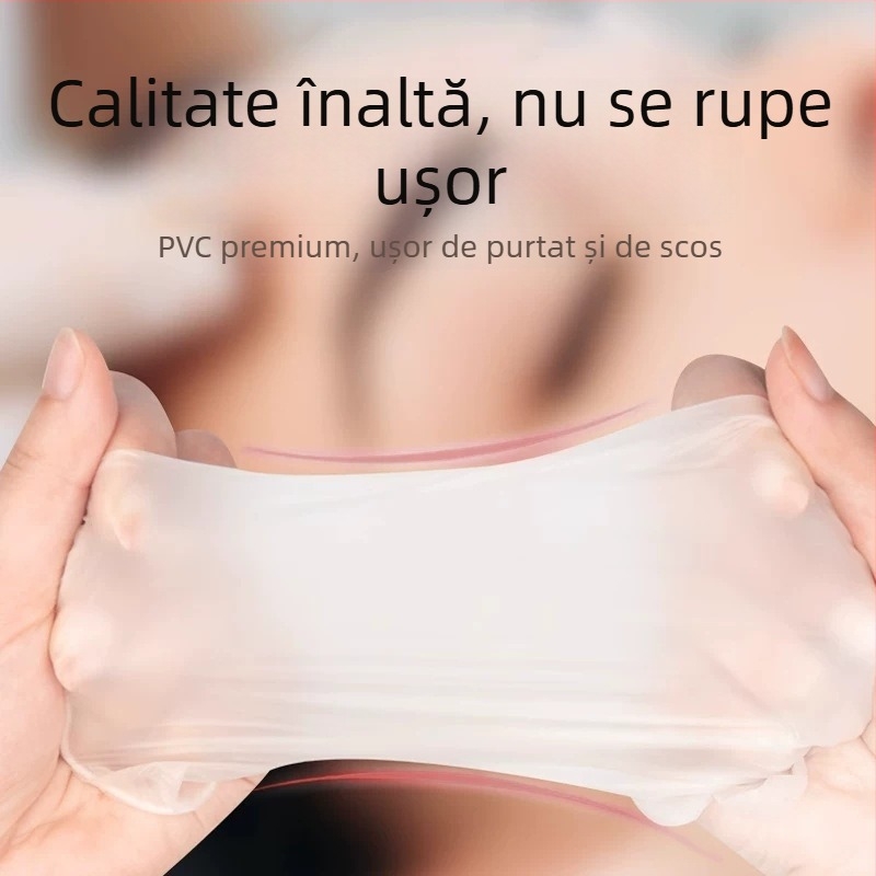 Mănuși de unică folosință din PVC impermeabile, pentru saloane de înfrumusețare, masaj la picioare și masaj al corpului cu ulei