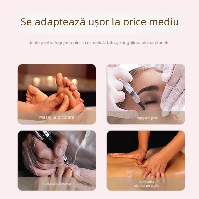 Mănuși de unică folosință din PVC impermeabile, pentru saloane de înfrumusețare, masaj la picioare și masaj al corpului cu ulei