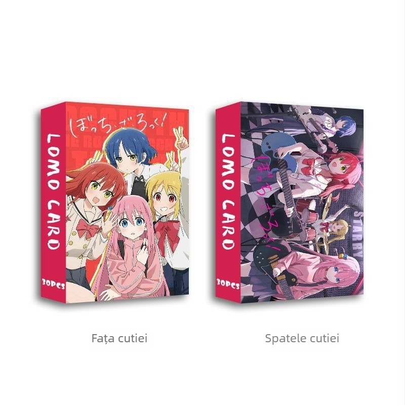 Set în cutie cu 30 de carduri LOMO bidirecționale pentru anime, carduri HD, semne de carte și felicitări