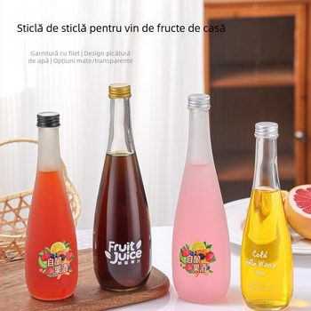 Sticlă din sticlă de vin din fructe 330ml – sticlă goală pentru apă minerală, suc și băuturi răcoritoare