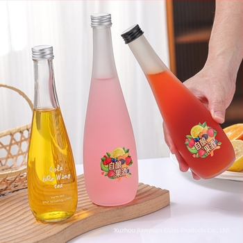 Sticlă din sticlă de vin din fructe 330ml – sticlă goală pentru apă minerală, suc și băuturi răcoritoare