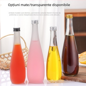 Sticlă din sticlă de vin din fructe 330ml – sticlă goală pentru apă minerală, suc și băuturi răcoritoare