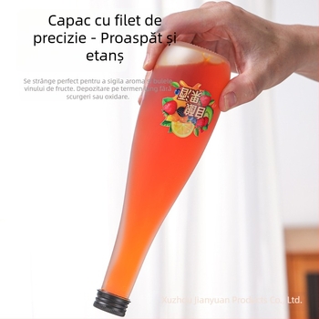Sticlă din sticlă de vin din fructe 330ml – sticlă goală pentru apă minerală, suc și băuturi răcoritoare