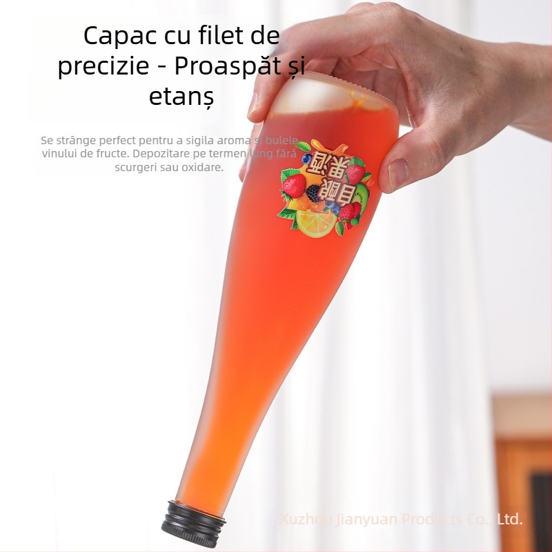 Sticlă din sticlă de vin din fructe 330ml – sticlă goală pentru apă minerală, suc și băuturi răcoritoare