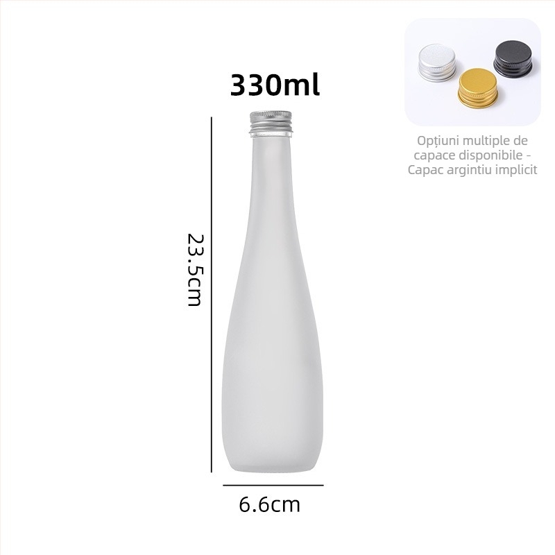 Sticlă din sticlă de vin din fructe 330ml – sticlă goală pentru apă minerală, suc și băuturi răcoritoare