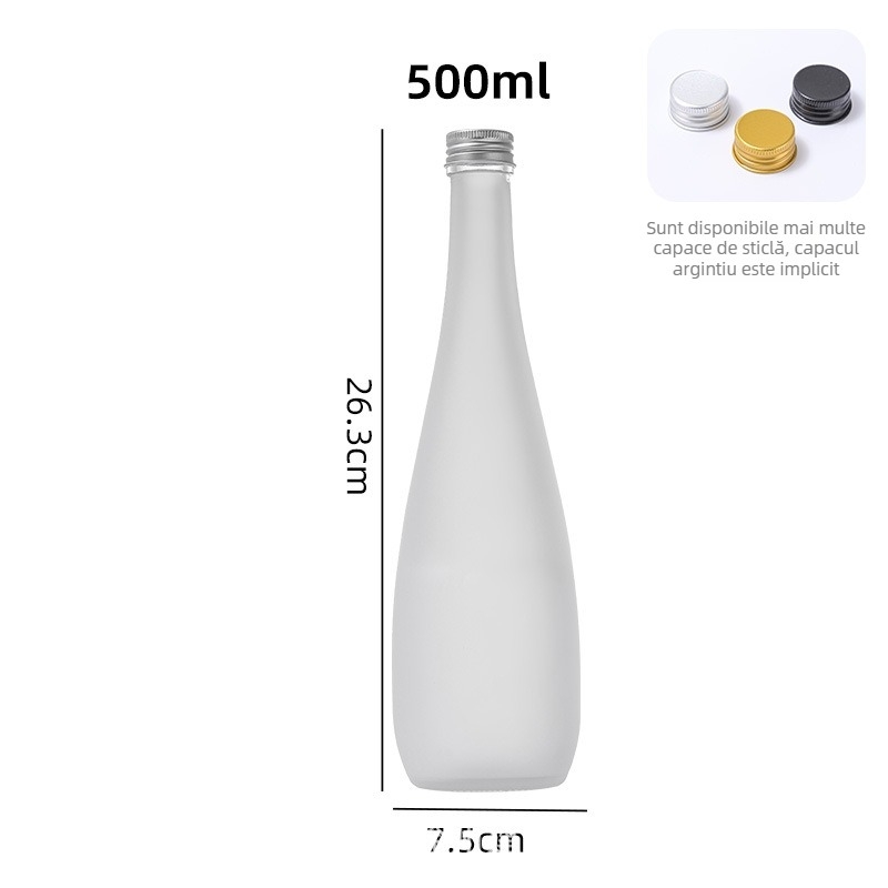 Sticlă din sticlă de vin din fructe 330ml – sticlă goală pentru apă minerală, suc și băuturi răcoritoare