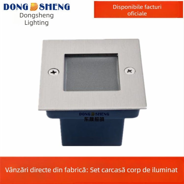 Carcasă pentru lampă de colț 70×70/110×45, 3W, pentru lampi de scară, bază și subterane