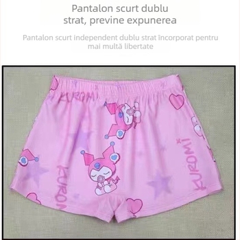 2096-Q3 Coolomi Costum de baie pentru copii, două piese, pentru fetițe, imprimeu desen animat