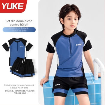 26 costum de baie pentru fete, două piese, protecție solară, uscare rapidă, costum de antrenament foarte elastic pentru băi termale