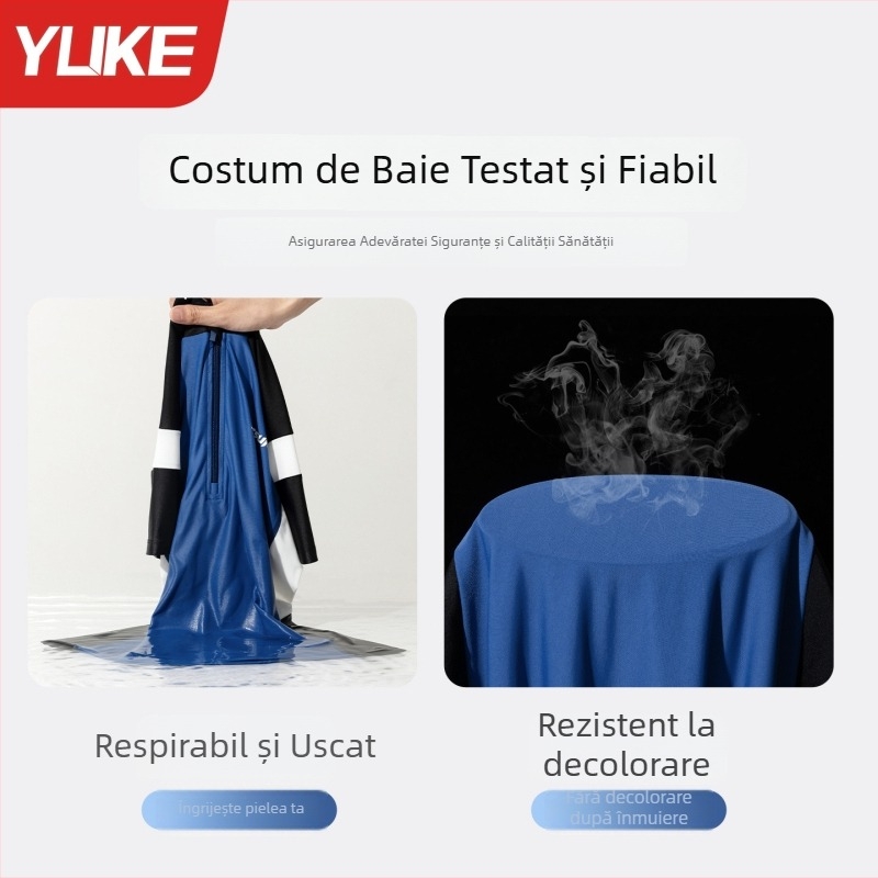 26 costum de baie pentru fete, două piese, protecție solară, uscare rapidă, costum de antrenament foarte elastic pentru băi termale
