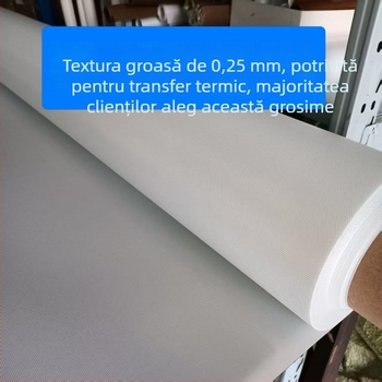 1 m lățime, grosime 0,25 mm, textură grosieră, pânză teflonată rezistentă la temperaturi înalte pentru coacere și călcare (fibră de sticlă)