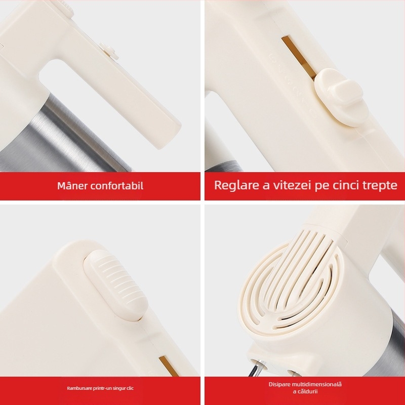Mixer electric de mână pentru coacere – amestecător compact pentru ouă, frișcă și aluat.