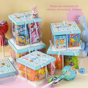 Set cutii cadou pentru gustări de Ziua Copilului — cutii goale pentru tort, ambalaje pentru bomboane