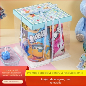 Set cutii cadou pentru gustări de Ziua Copilului — cutii goale pentru tort, ambalaje pentru bomboane