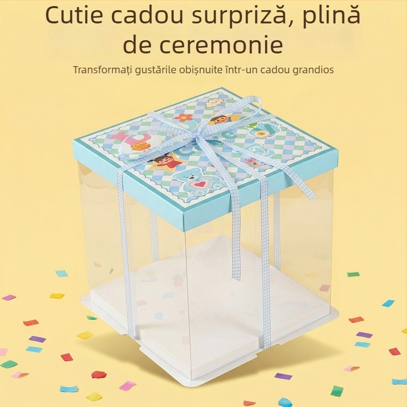 Set cutii cadou pentru gustări de Ziua Copilului — cutii goale pentru tort, ambalaje pentru bomboane