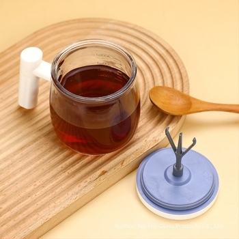 Cană de sticlă cu amestecare automată pentru pudră de lapte și cafea