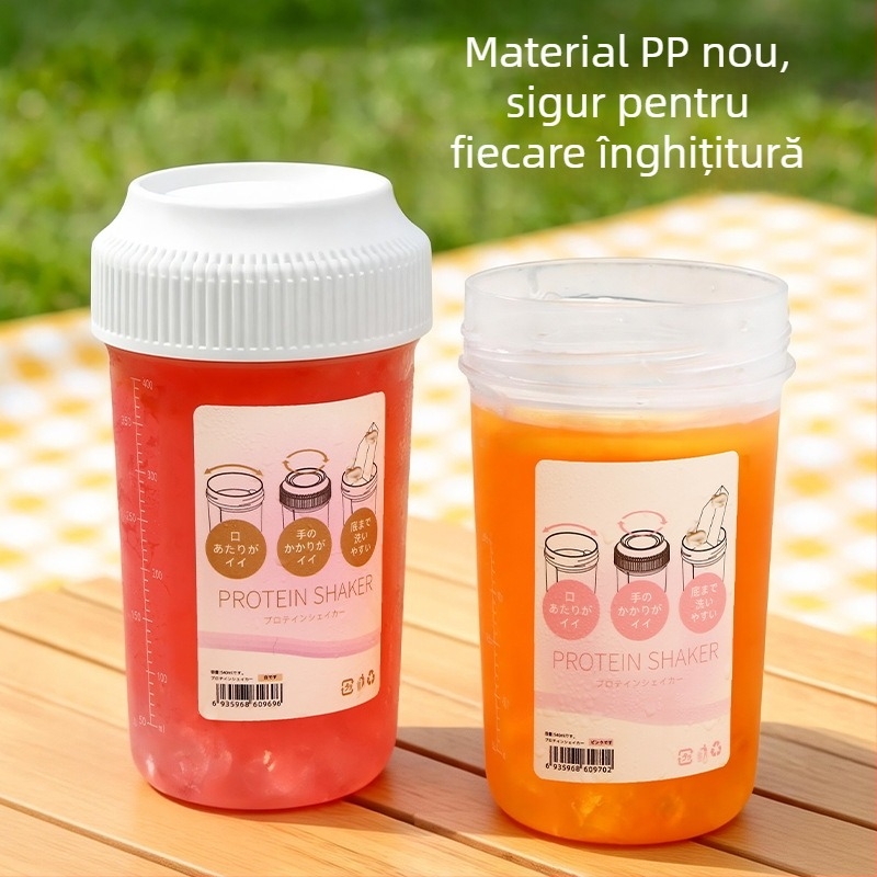 Shaker portabil pentru cafea, cu pudră de proteine și pudră pentru creșterea masei musculare, recipient ușor de curățat, pentru lapte praf, lapte, lapte de soia și apă