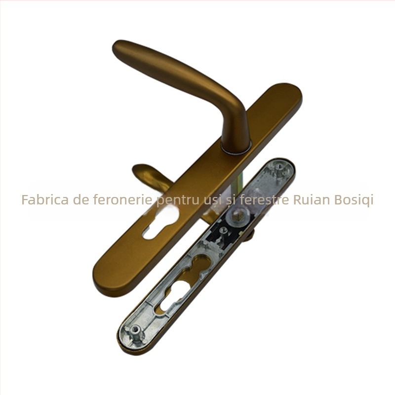 Hardware din aluminiu pentru fațade cortină: încuietoare cu punct unic și mâner plat pentru uși și ferestre