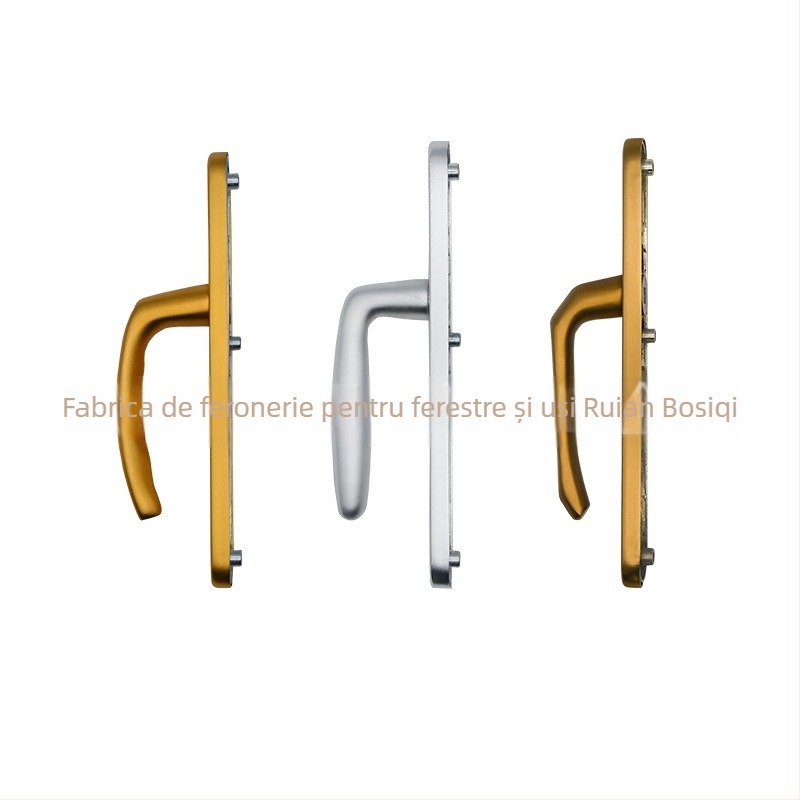 Hardware din aluminiu pentru fațade cortină: încuietoare cu punct unic și mâner plat pentru uși și ferestre