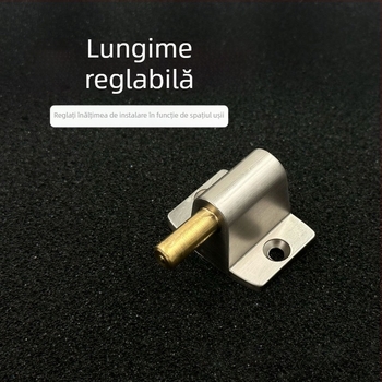 Stopper de ușă din aliaj de zinc, mecanic, ne-magnetic, rezistent la vânt, montat pe podea, pentru ușile de dormitor, blocare automată, reglabil, fără găurire.