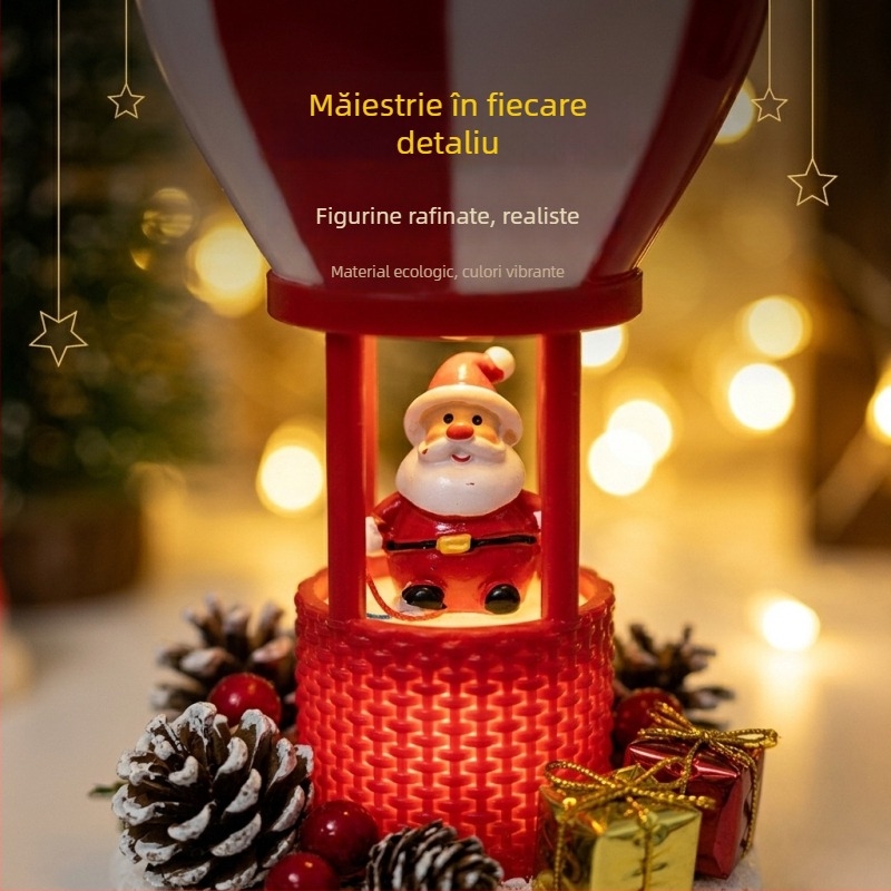 Lumânări de Crăciun – felinare portabile în formă de balon cu aer cald, cadouri pentru copii, decor de masă pentru sărbători