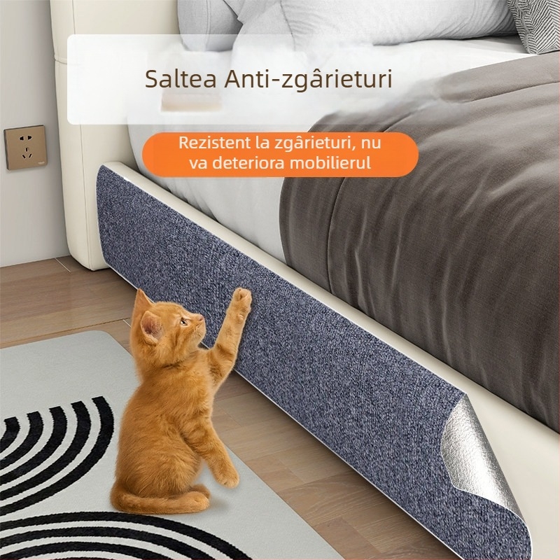 Padă de zgâriat pentru pisici, rezistentă la uzură, autocolant vertical de perete, protecție lângă pat