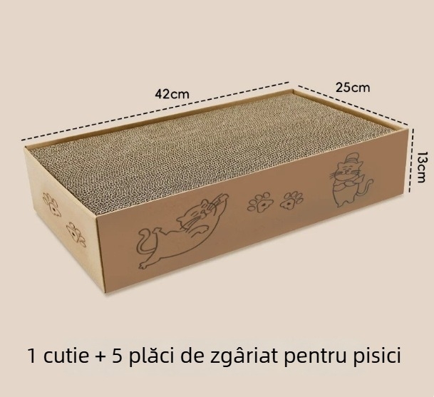 Placă de zgâriere pentru pisici în formă de caiet, carton ondulat rezistent la zgârieturi, jucărie pentru pisici și accesorii pentru pisici