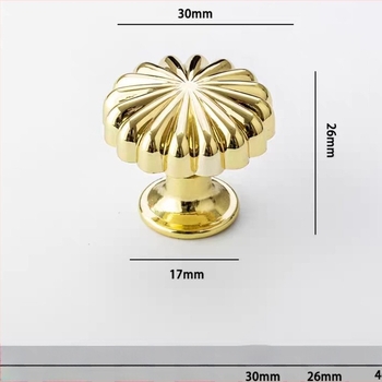 Mâner auriu, în formă de dovleac, stil nordic minimalist, pentru dulapuri și garderobe în stil european; mâner rotund negru pentru sertare