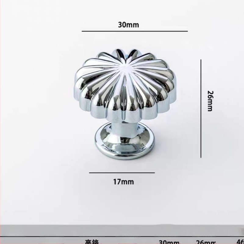 Mâner auriu, în formă de dovleac, stil nordic minimalist, pentru dulapuri și garderobe în stil european; mâner rotund negru pentru sertare