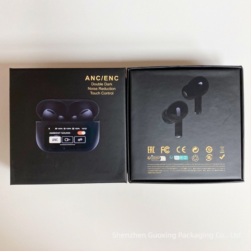 Cutie de ambalaj pentru căști Bluetooth cu ecran tactil, A9Pro/A8 generațiile 2–5, capac din două părți