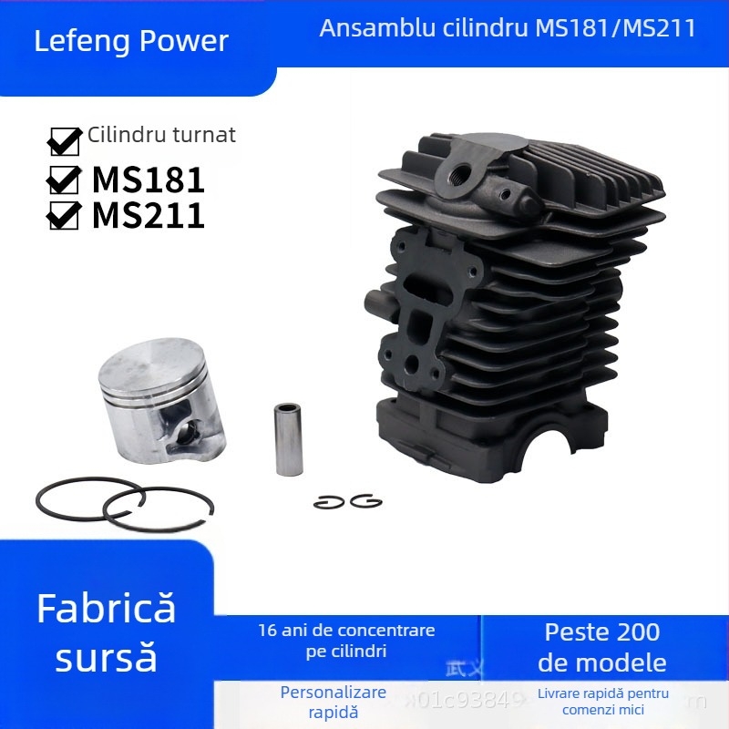 MS181/MS211 ansamblu cilindru turnat pentru ferăstrău cu lanț